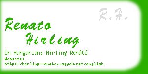 renato hirling business card