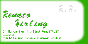 renato hirling business card